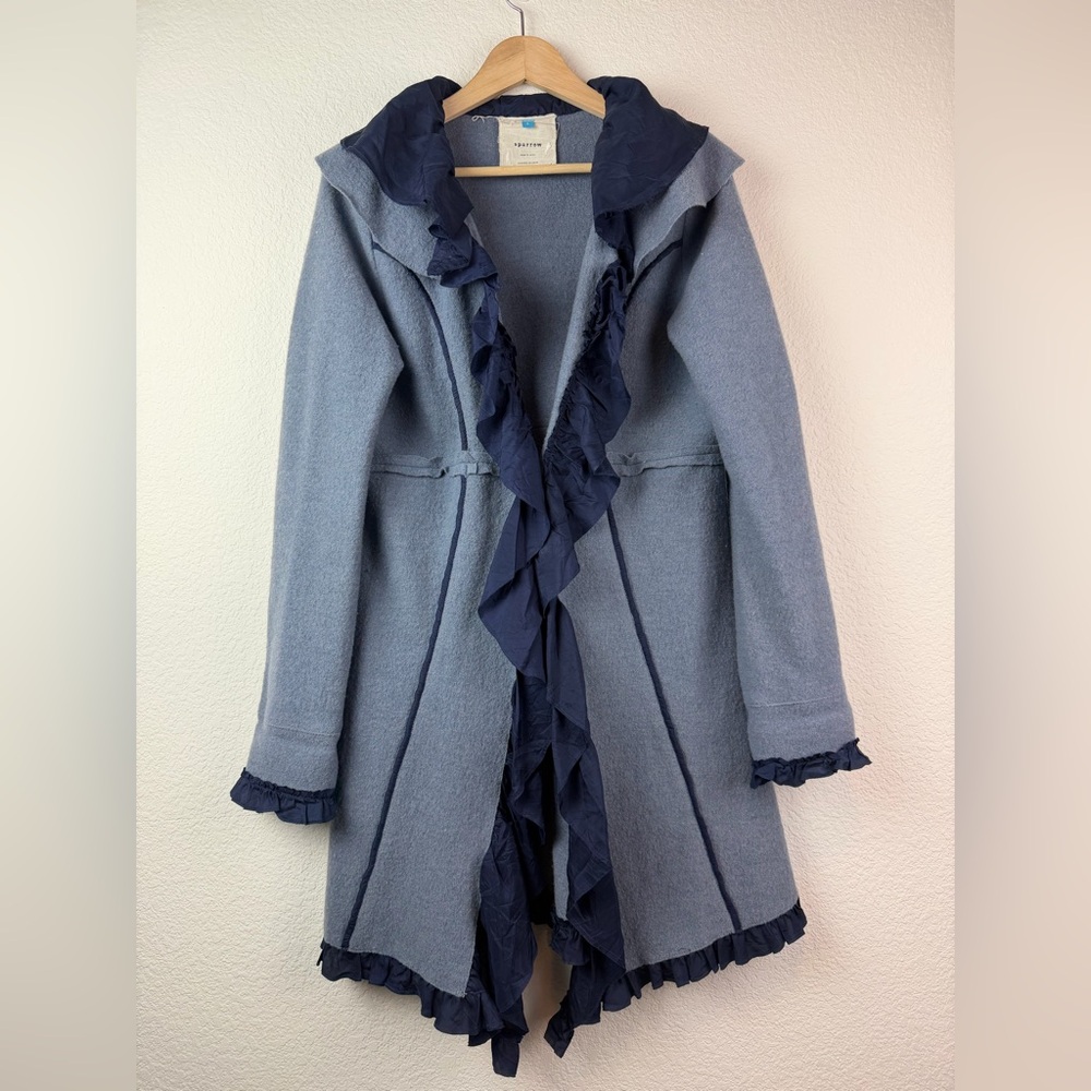 Anthropologie Sparrow Merino Wool & Silk Sweater Coat